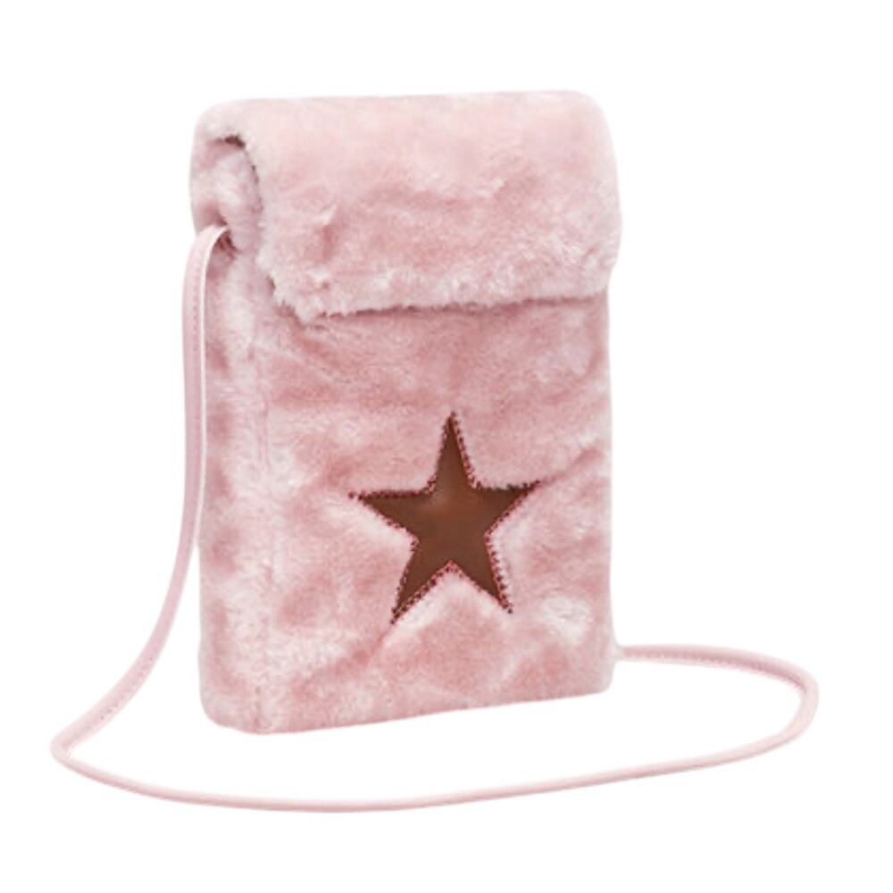 Converse Crossbody Bag Pink Faux Fur Chuck Taylor All Star Rabbit Handbag Purse